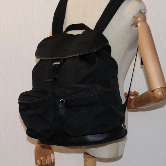 PRADA Backpack Nylon Black Auth - Picture 1 of 16